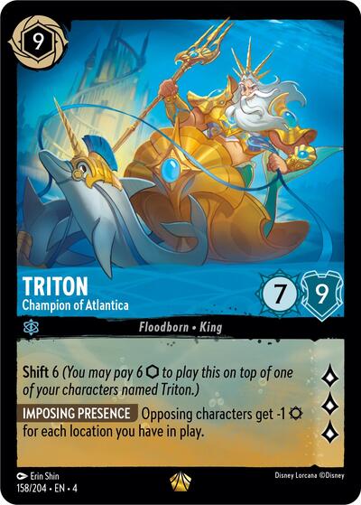Triton - Champion of Atlantica (Ursula's Return) Near Mint Cold Foil