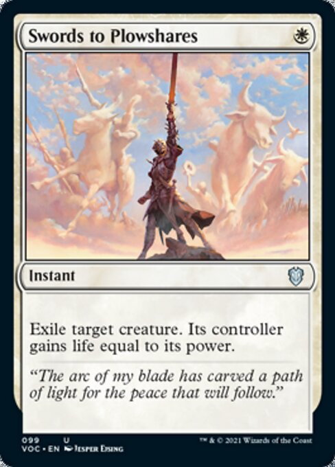 Swords to Plowshares (Commander 2021 Crimson Vow) Damaged / Poor