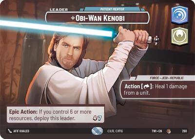 Obi-Wan Kenobi Patient Mentor (Showcase) (Twilight of the Republic) Near Mint Foil