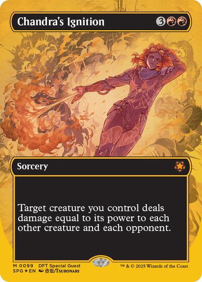Chandra's Ignition (Borderless) (First-Place Foil) (Special Guests) Near Mint Foil