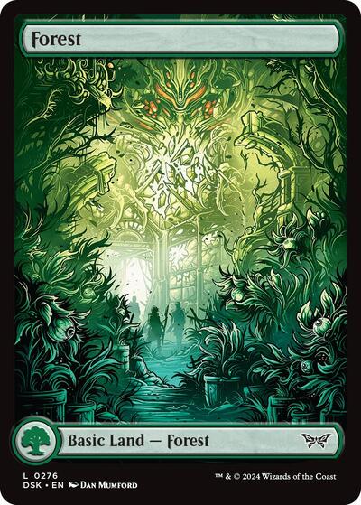 Forest (276) - Full Art (Duskmourn: House of Horror) Light Play