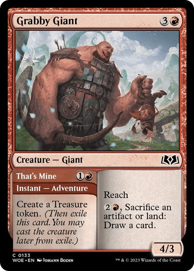 Grabby Giant (Wilds of Eldraine) Light Play Foil
