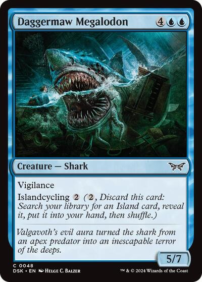 Daggermaw Megalodon (Duskmourn: House of Horror) Light Play Foil