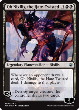 Ob Nixilis, the Hate-Twisted (War of the Spark) Light Play Foil