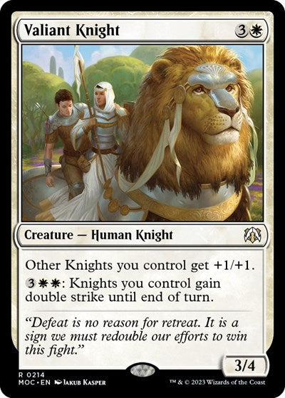 Valiant Knight (Commander: March of the Machine) Near Mint