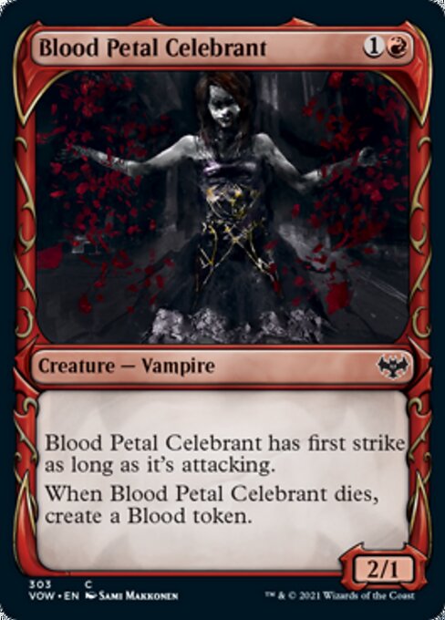 Blood Petal Celebrant (Showcase) (Innistrad: Crimson Vow) Medium Play