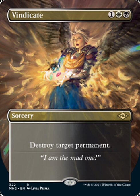 Vindicate (Borderless) (Modern Horizons 2) Light Play Foil