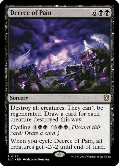 Decree of Pain (Commander: Bloomburrow) Light Play