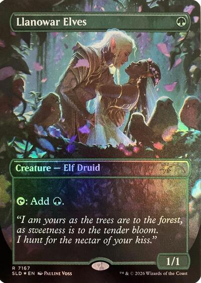 Llanowar Elves (7167) (Secret Lair) Near Mint Foil