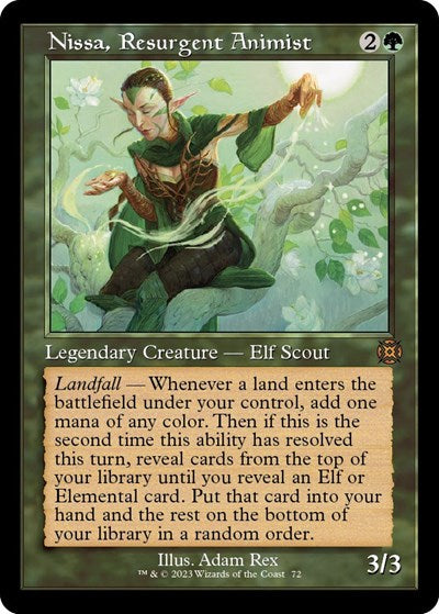 Nissa, Resurgent Animist (Retro Frame) (March of the Machine: The Aftermath) Near Mint