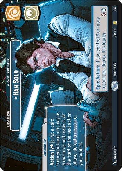 Han Solo Audacious Smuggler (Showcase) (Spark of Rebellion) Near Mint Foil