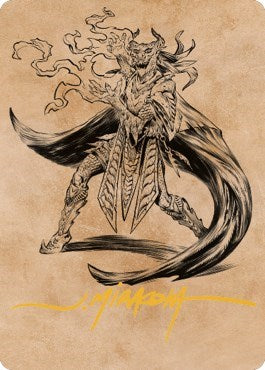 Livaan  Cultist of Tiamat Art Card  Gold Stamped Signature|0|0|0.00