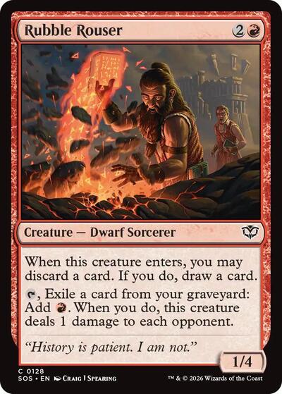 Rubble Rouser (Secrets of Strixhaven) Light Play Foil