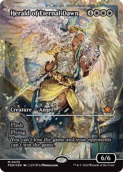 Herald of Eternal Dawn (Showcase) (Fracture Foil) (Foundations) Near Mint Foil