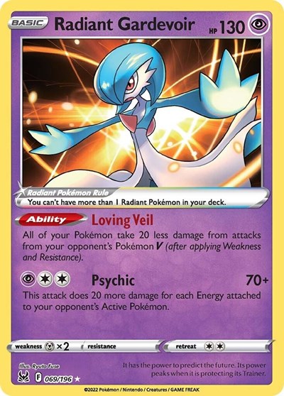 Radiant Gardevoir (SWSH11: Lost Origin) Light Play Holofoil