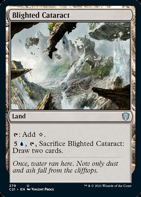 Blighted Cataract (Commander 2021 Strixhaven) Light Play