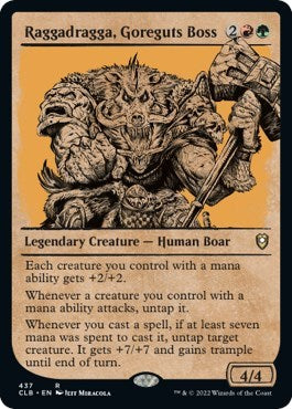 Raggadragga, Goreguts Boss (Showcase) (Commander Legends: Battle for Baldur's Gate) Near Mint Foil