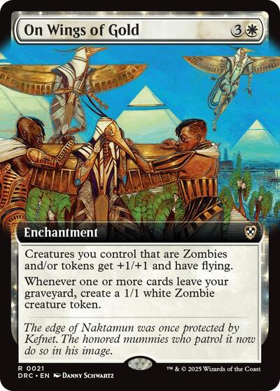 On Wings of Gold (Extended Art) (Commander: Aetherdrift) Near Mint