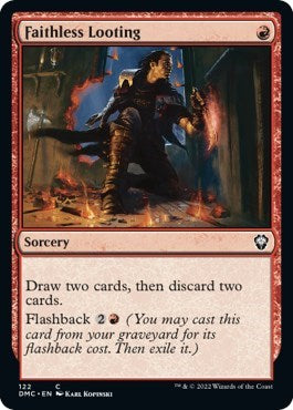 Faithless Looting (Commander: Dominaria United) Light Play