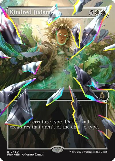 Kindred Judgment (Borderless) (Facet Foil) (Reality Fracture) Near Mint Foil