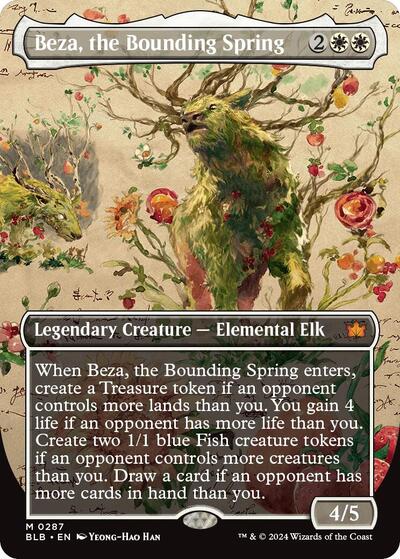 Beza, the Bounding Spring (Borderless) (Bloomburrow) Near Mint Foil