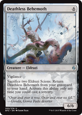 Deathless Behemoth (Battle for Zendikar) Near Mint Foil
