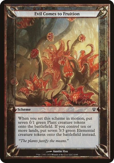 Evil Comes to Fruition (Archenemy) (Oversize Cards) Near Mint