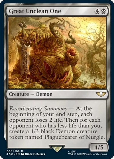 Great Unclean One (Surge Foil) (Universes Beyond: Warhammer 40K) Light Play Foil
