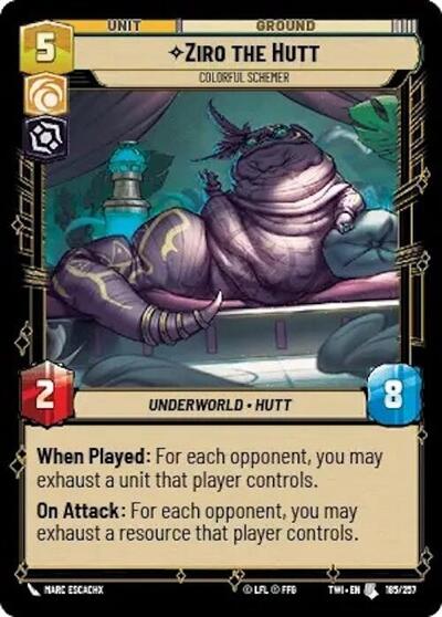 Ziro the Hutt Colorful Schemer (Twilight of the Republic) Near Mint Foil