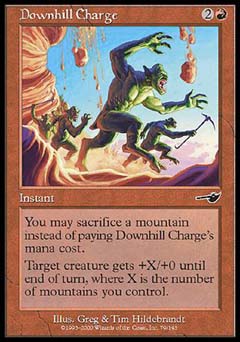 Downhill Charge (Nemesis) Light Play Foil