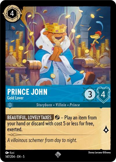 Prince John - Gold Lover (Shimmering Skies) Near Mint Cold Foil