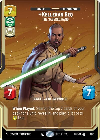 Kelleran Beq The Sabered Hand (Prestige) (Legends of the Force) Near Mint