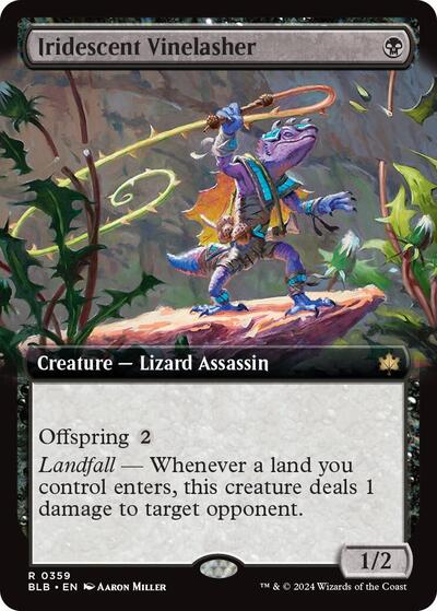 Iridescent Vinelasher (Extended Art) (Bloomburrow) Light Play