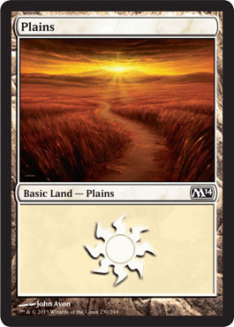 Plains (230) (Magic 2014 Core Set) Medium Play Foil