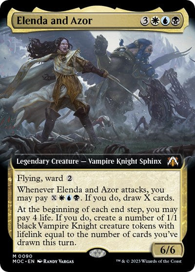Elenda and Azor (Extended Art) (Commander: March of the Machine) Light Play Foil