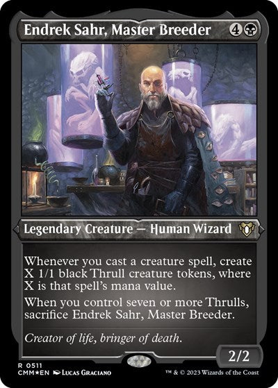 Endrek Sahr, Master Breeder (Foil Etched) (Commander Masters) Light Play Foil