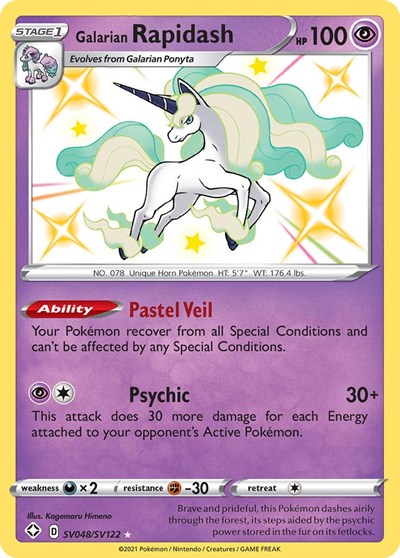 Galarian Rapidash (Shining Fates: Shiny Vault) Near Mint Holofoil