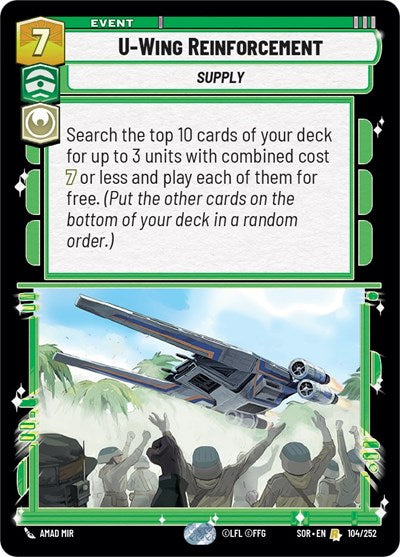 U-Wing Reinforcement (Spark of Rebellion) Near Mint Foil
