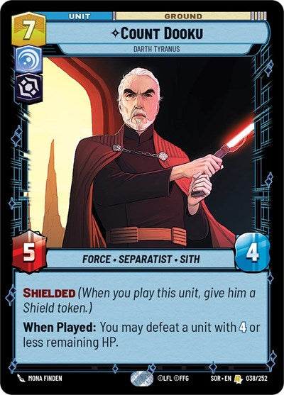 Count Dooku Darth Tyranus (Spark of Rebellion) Near Mint Foil