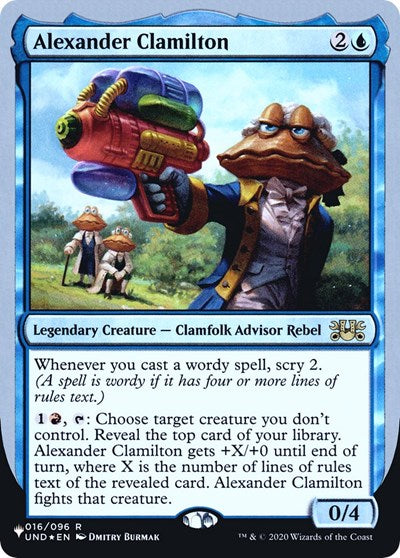 Alexander Clamilton (The List) Near Mint Foil