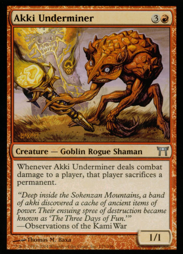 Akki Underminer (Champions of Kamigawa) Near Mint Foil