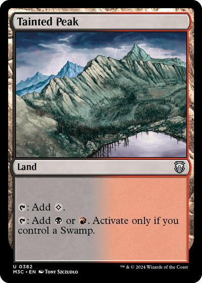 Tainted Peak (Ripple Foil) (Commander: Modern Horizons 3) Light Play Foil