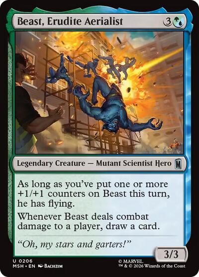 Beast, Erudite Aerialist (Marvel Super Heroes) Near Mint Foil