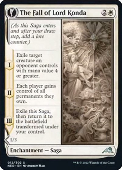 The Fall of Lord Konda (Kamigawa: Neon Dynasty) Medium Play Foil