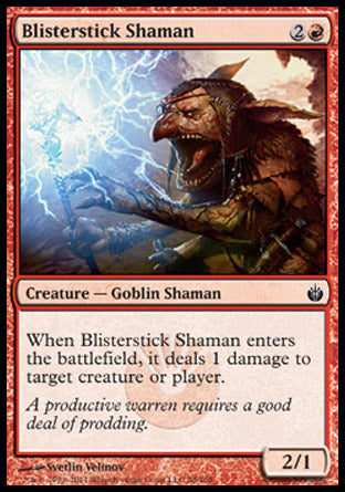 Blisterstick Shaman (Mirrodin Besieged) Medium Play Foil