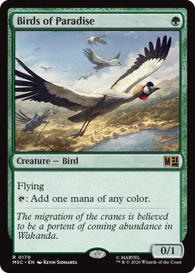 Birds of Paradise (Surge Foil) (Commander: Marvel Super Heroes) Near Mint Foil