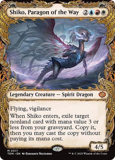 Shiko, Paragon of the Way (Showcase) (Tarkir: Dragonstorm) Light Play Foil