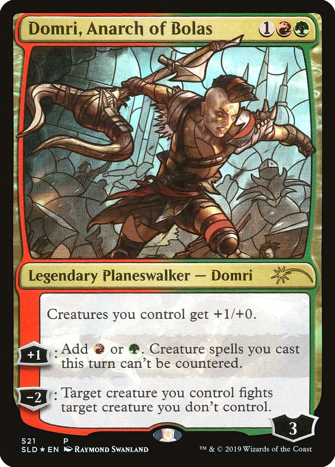 Domri, Anarch of Bolas Stained Glass (Secret Lair) Light Play Foil