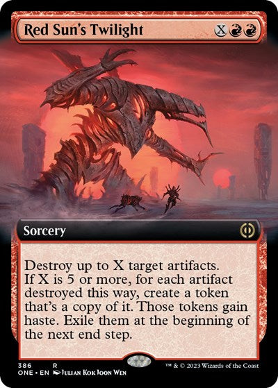 Red Sun's Twilight (Extended Art) (Phyrexia: All Will Be One) Near Mint Foil