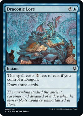 Draconic Lore (Commander Legends: Battle for Baldur's Gate) Light Play